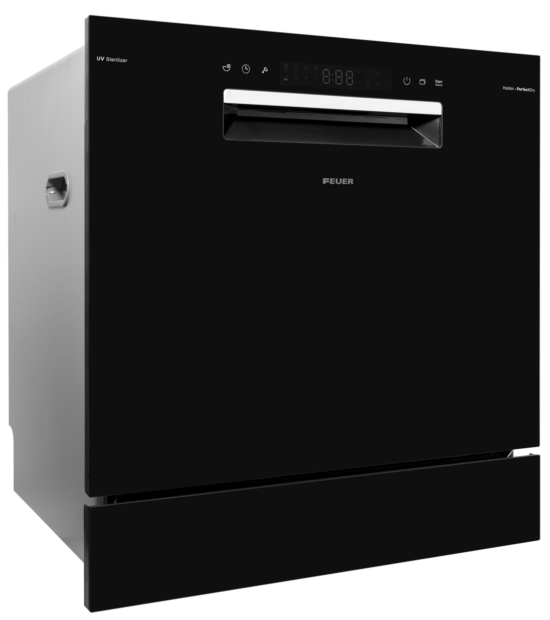 Máy rửa bát 8 bộ FEUER GB1068, Made in Germany, Màn hình LED 8 chế độ, Bảo hành chính hãng