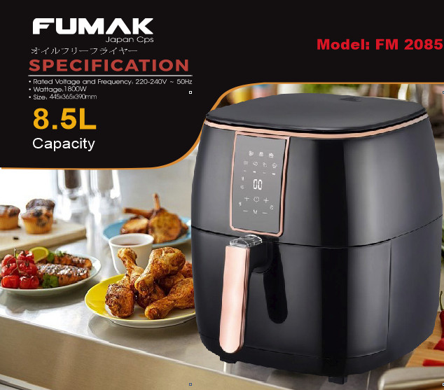 Nồi chiên không dầu điện tử Fumak FM-2085 - Dung tích 8.5L - Bảo hành 18 tháng